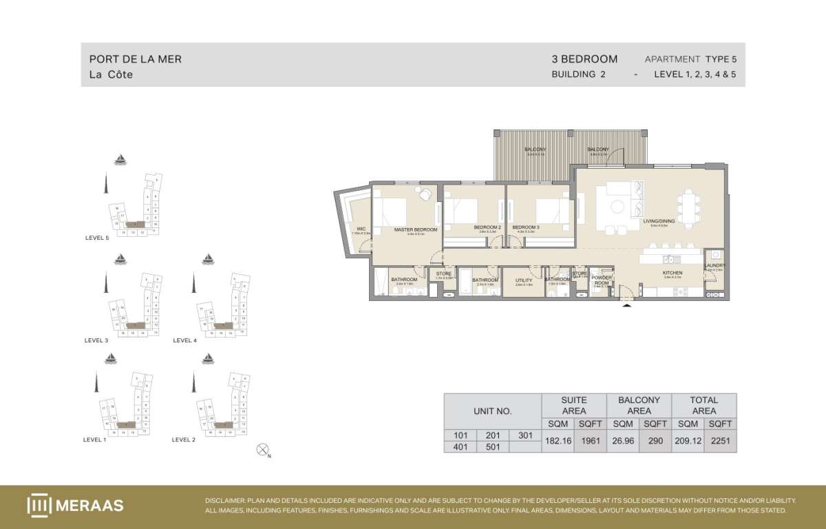 5-3BHK-Type 5 - Unit 101,201,301,401,501